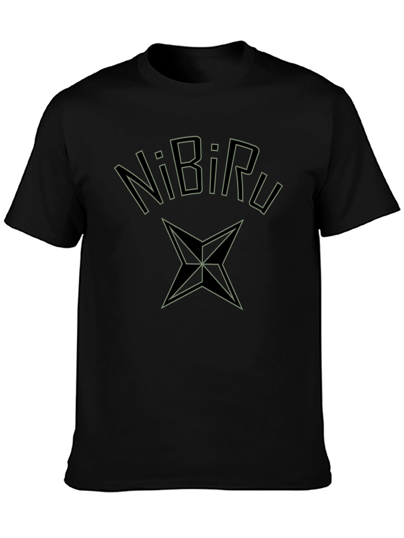 Nibiru Graphic Print Black T-Shirt