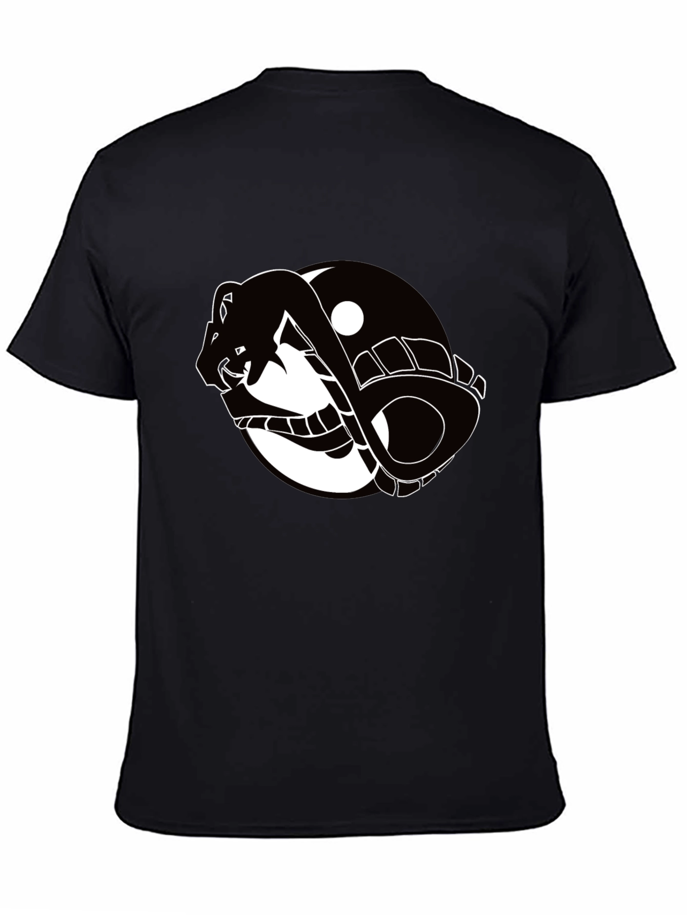 Yin Yang Snake Graphic T-Shirt