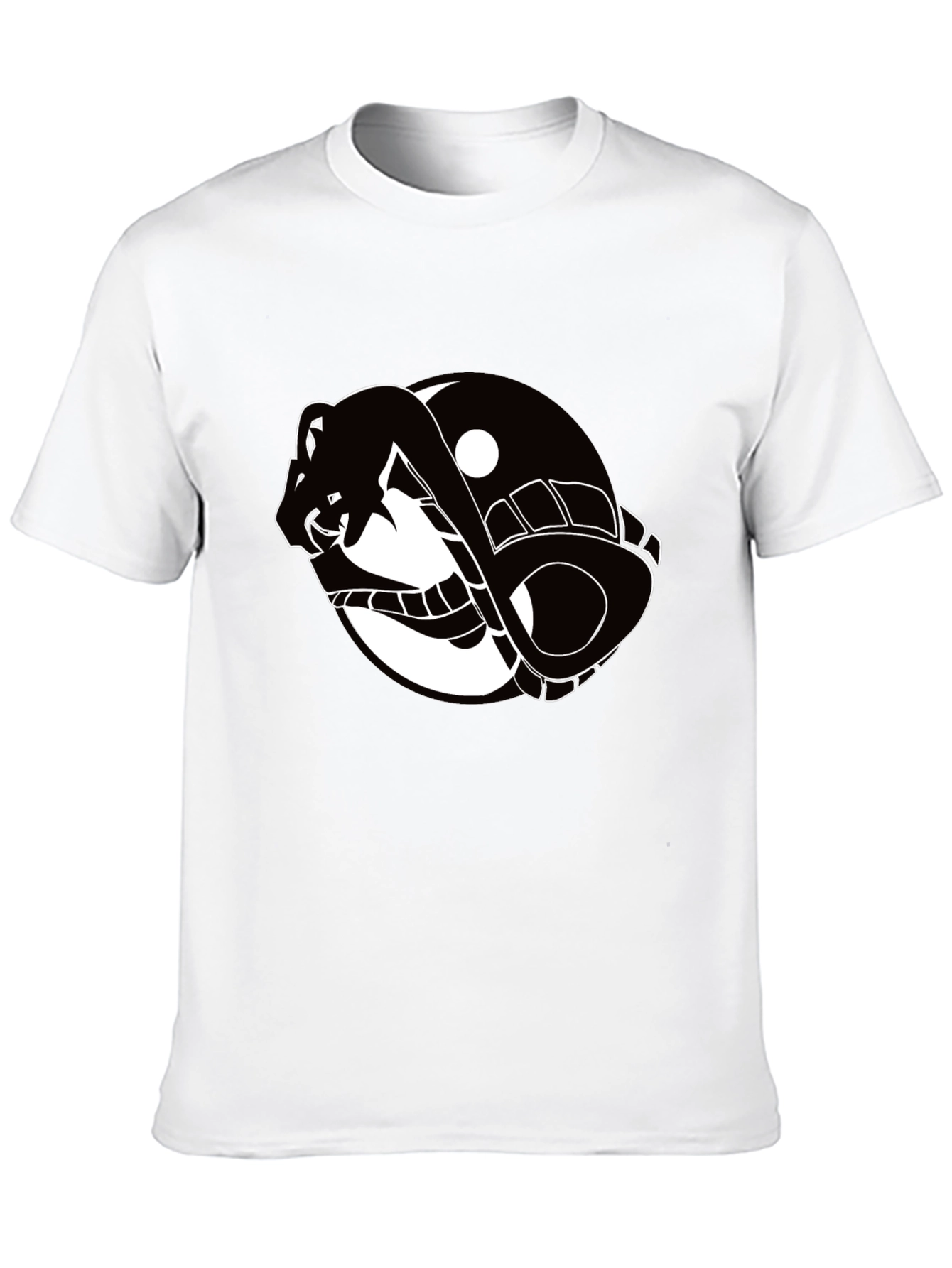 Yin Yang Snake Graphic T-Shirt