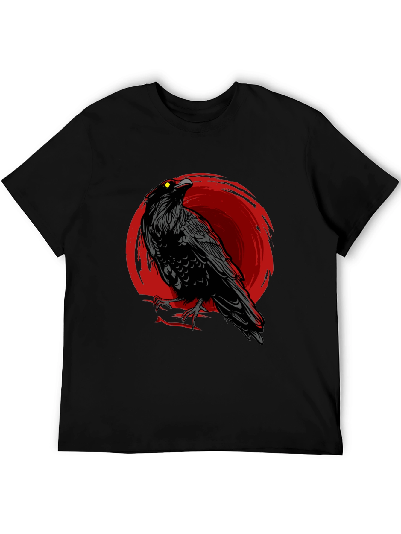 Raven Graphic T-Shirt - Mens Black Crow Tee