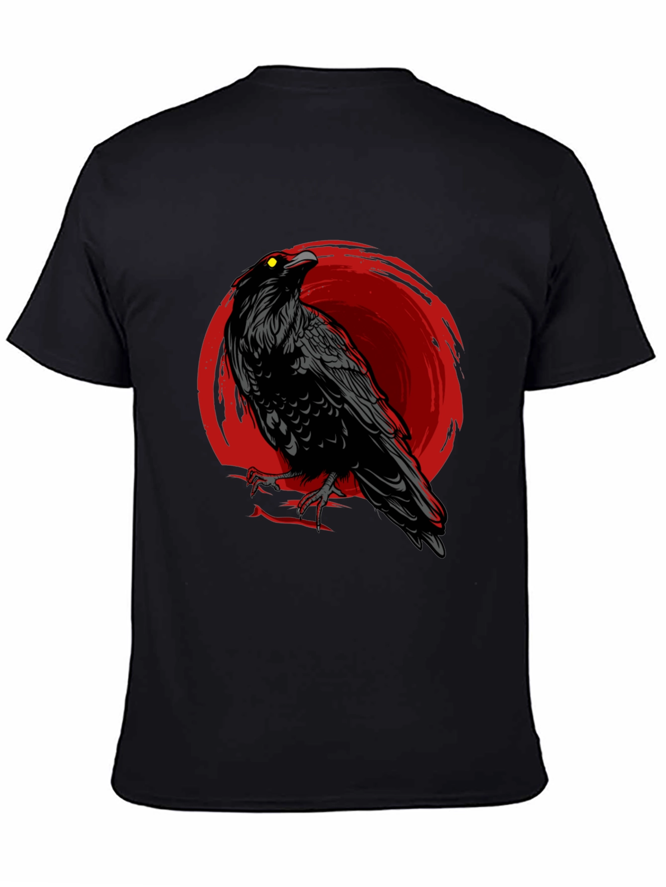 Raven Graphic T-Shirt - Mens Black Crow Tee