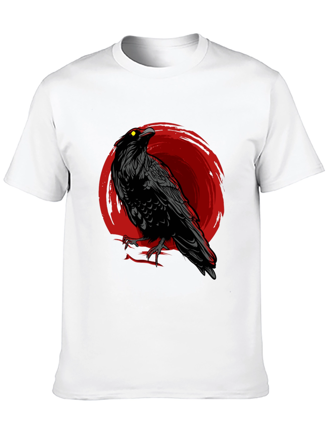 Raven Graphic T-Shirt - Mens Black Crow Tee