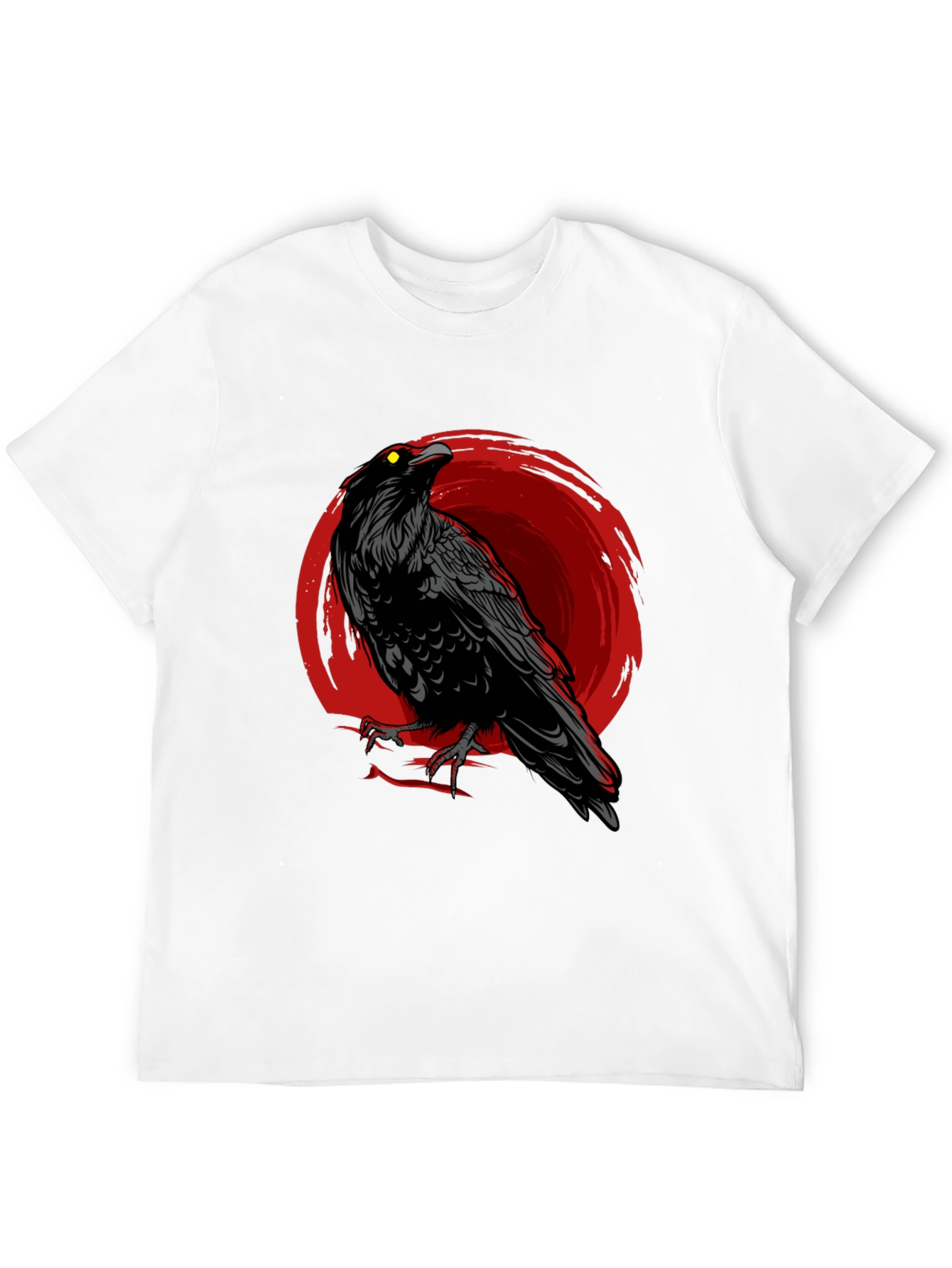 Raven Graphic T-Shirt - Mens Black Crow Tee