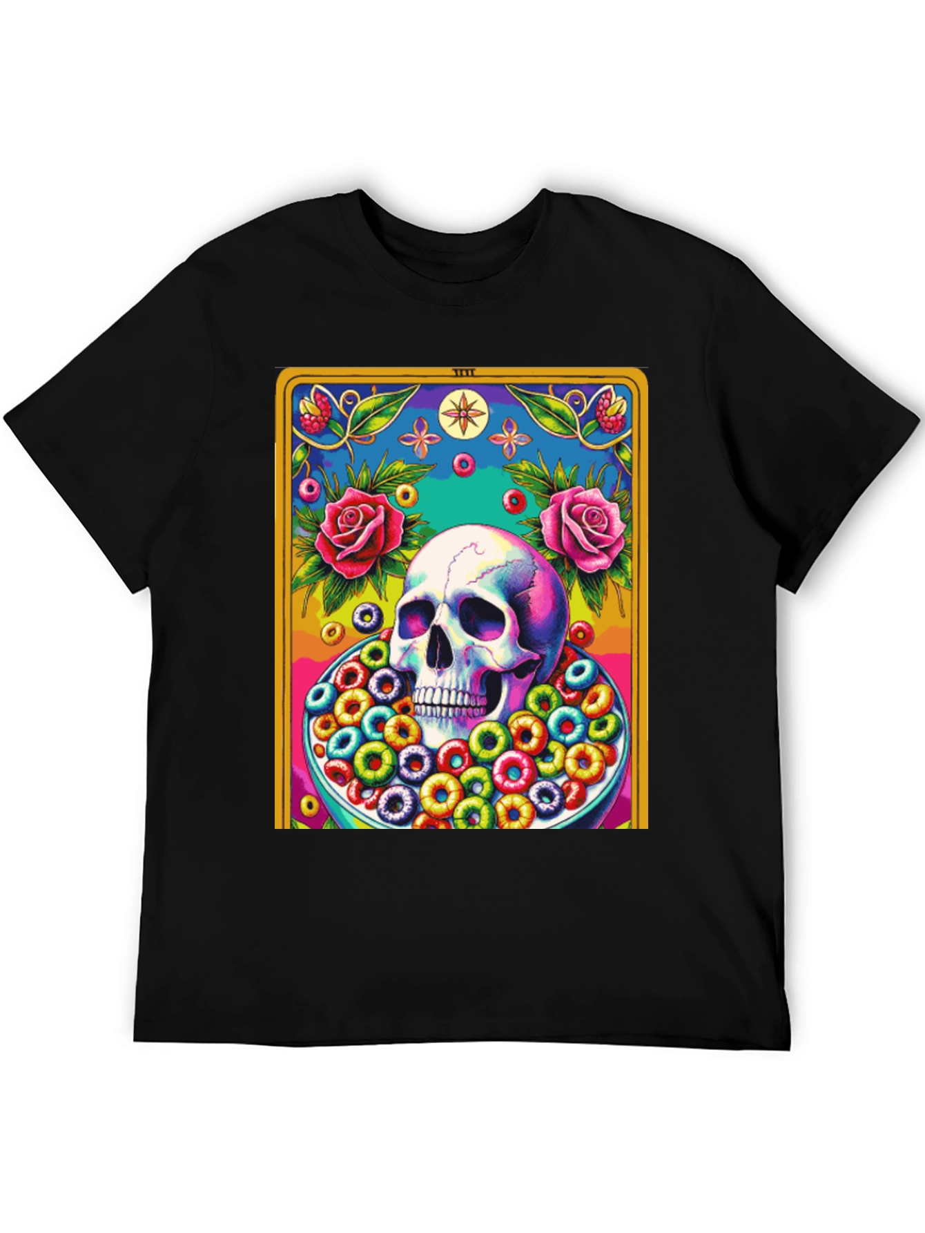 Skull & Cereal Tarot Card Graphic Tee