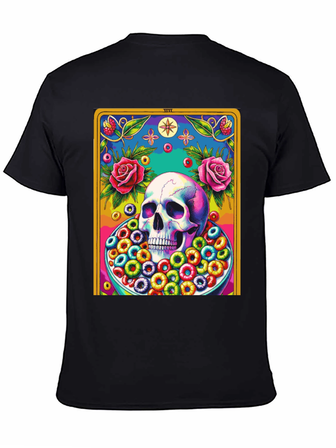 Skull & Cereal Tarot Card Graphic Tee