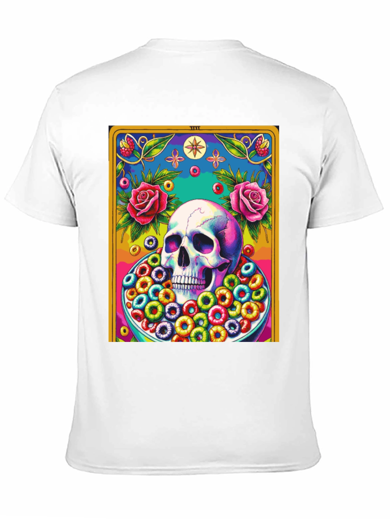 Skull & Cereal Tarot Card Graphic Tee