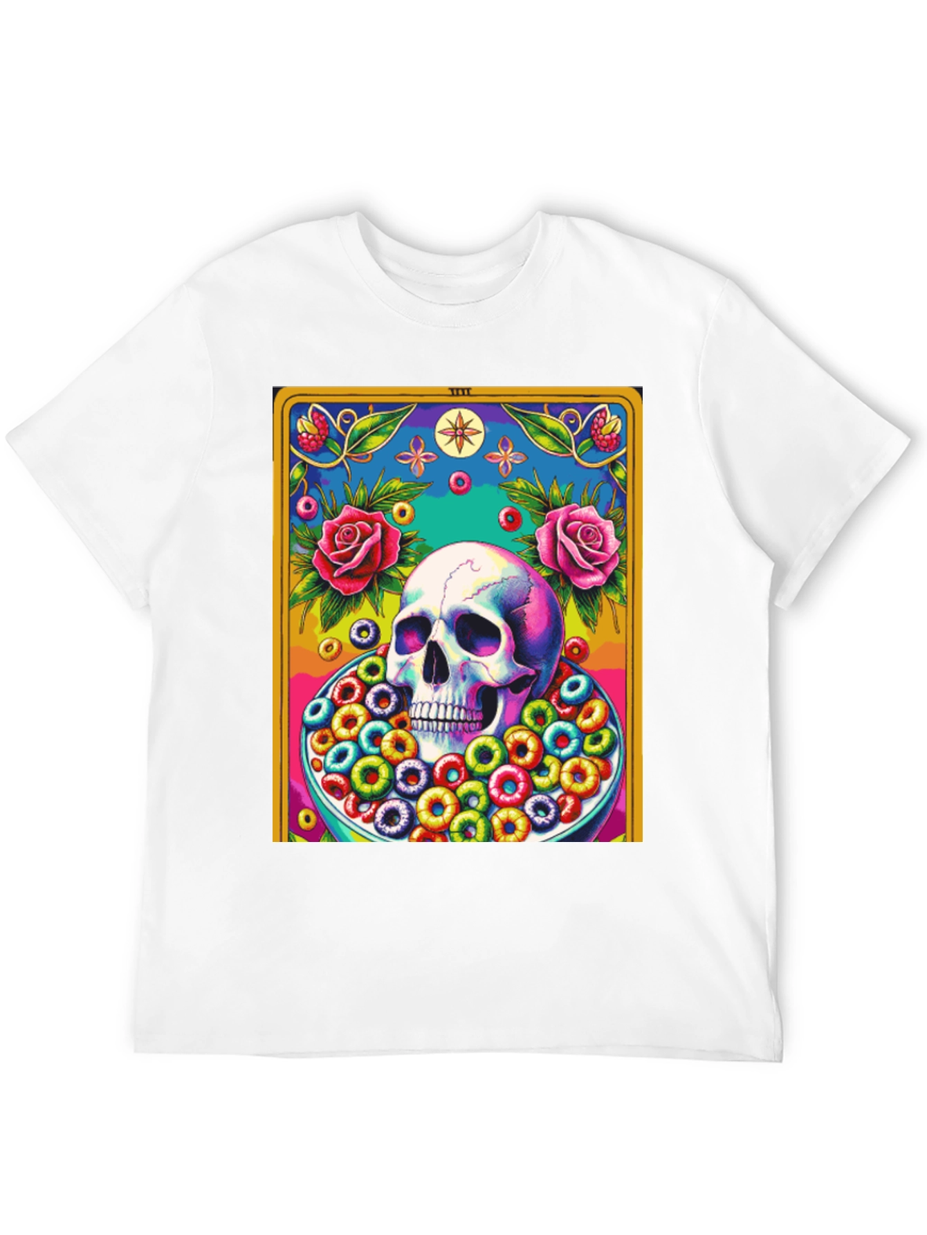 Skull & Cereal Tarot Card Graphic Tee