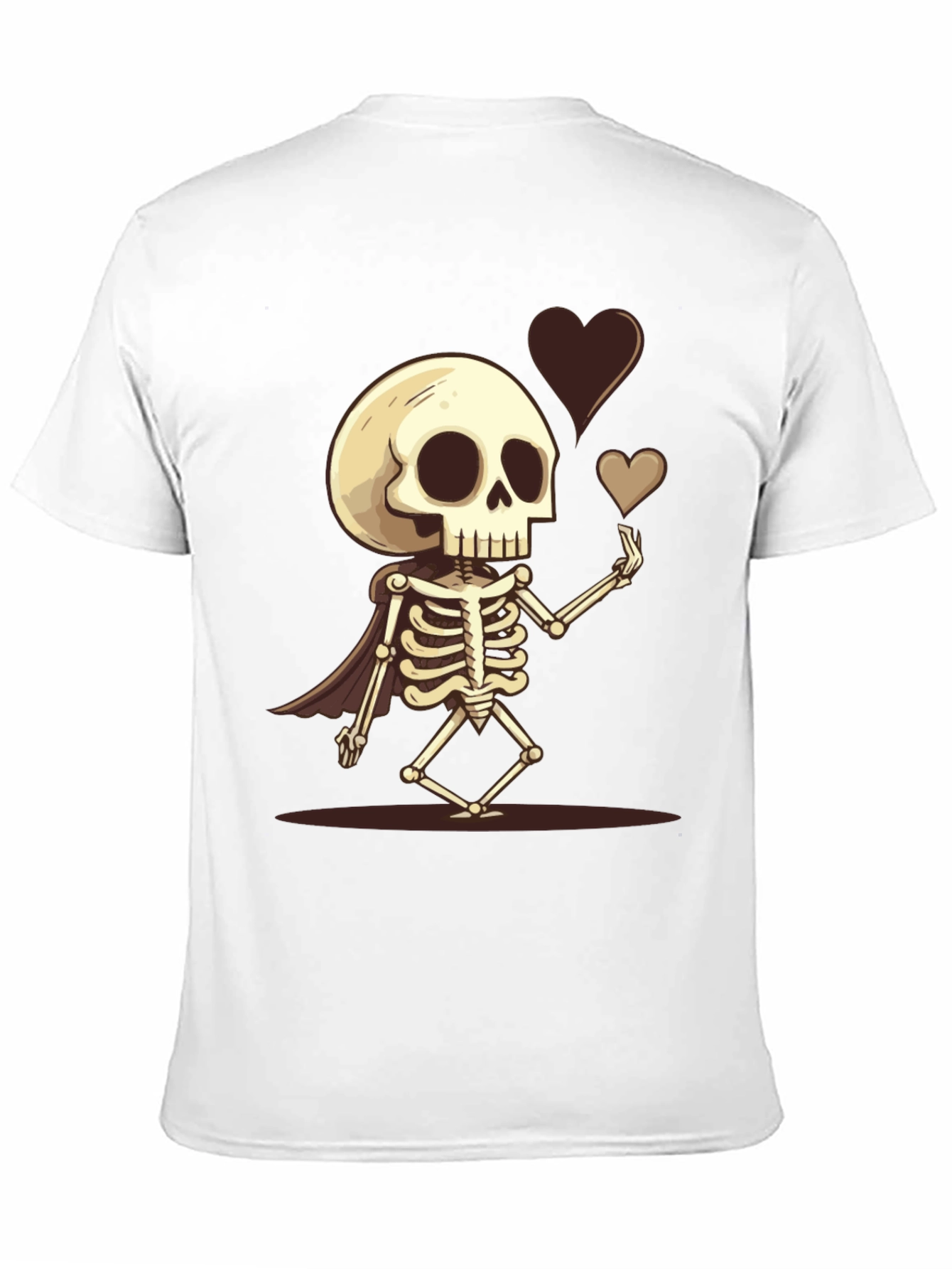 Skeleton Love T-Shirt - Heart Design Tee