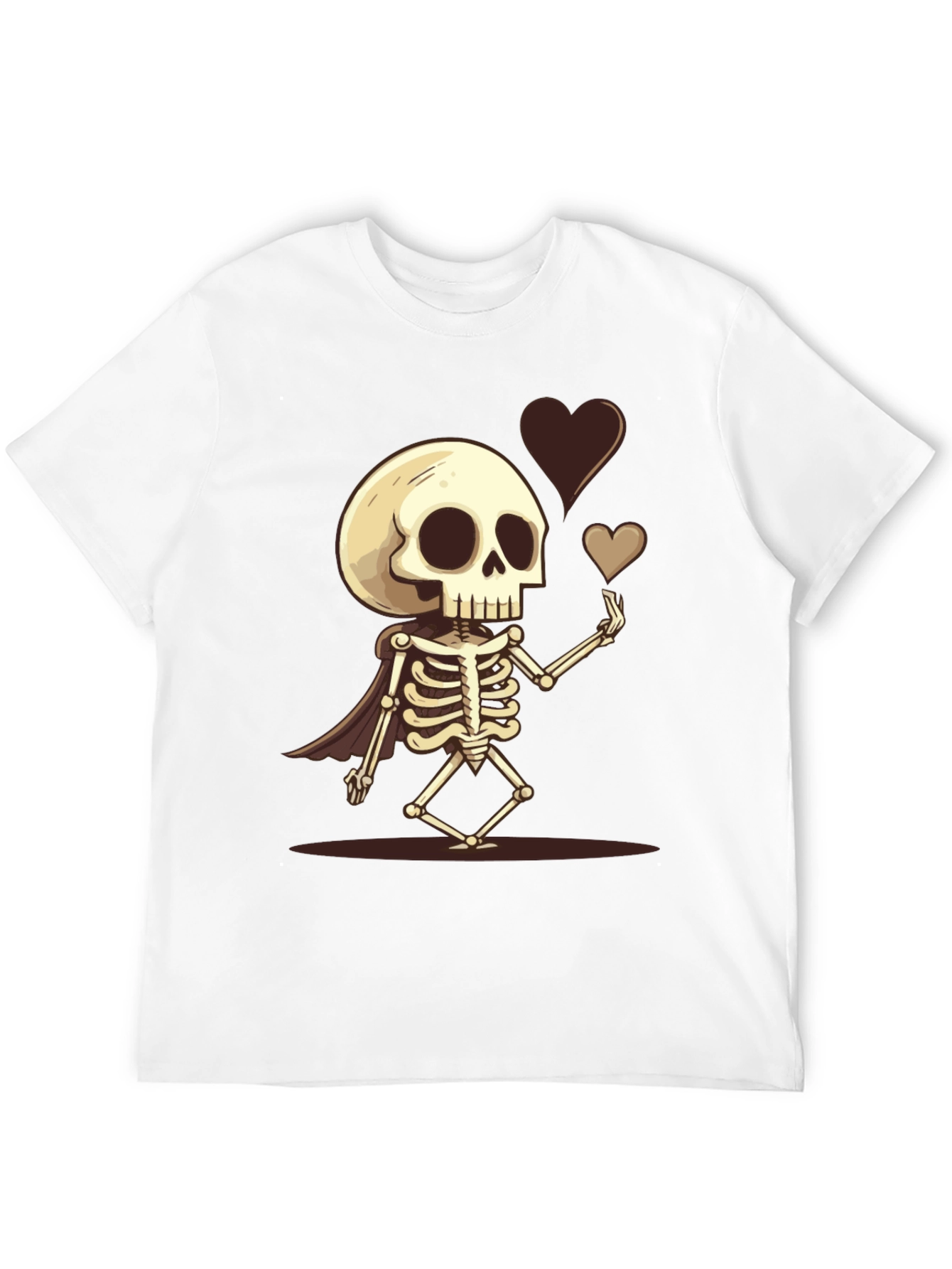 Skeleton Love T-Shirt - Heart Design Tee