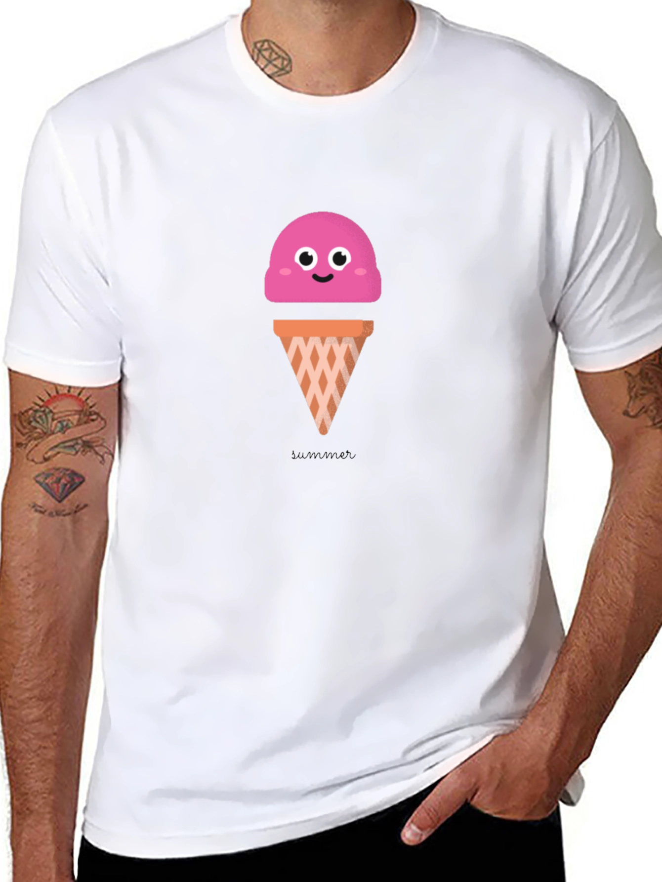 Cute Ice Cream Graphic Tee - Fun & Stylish