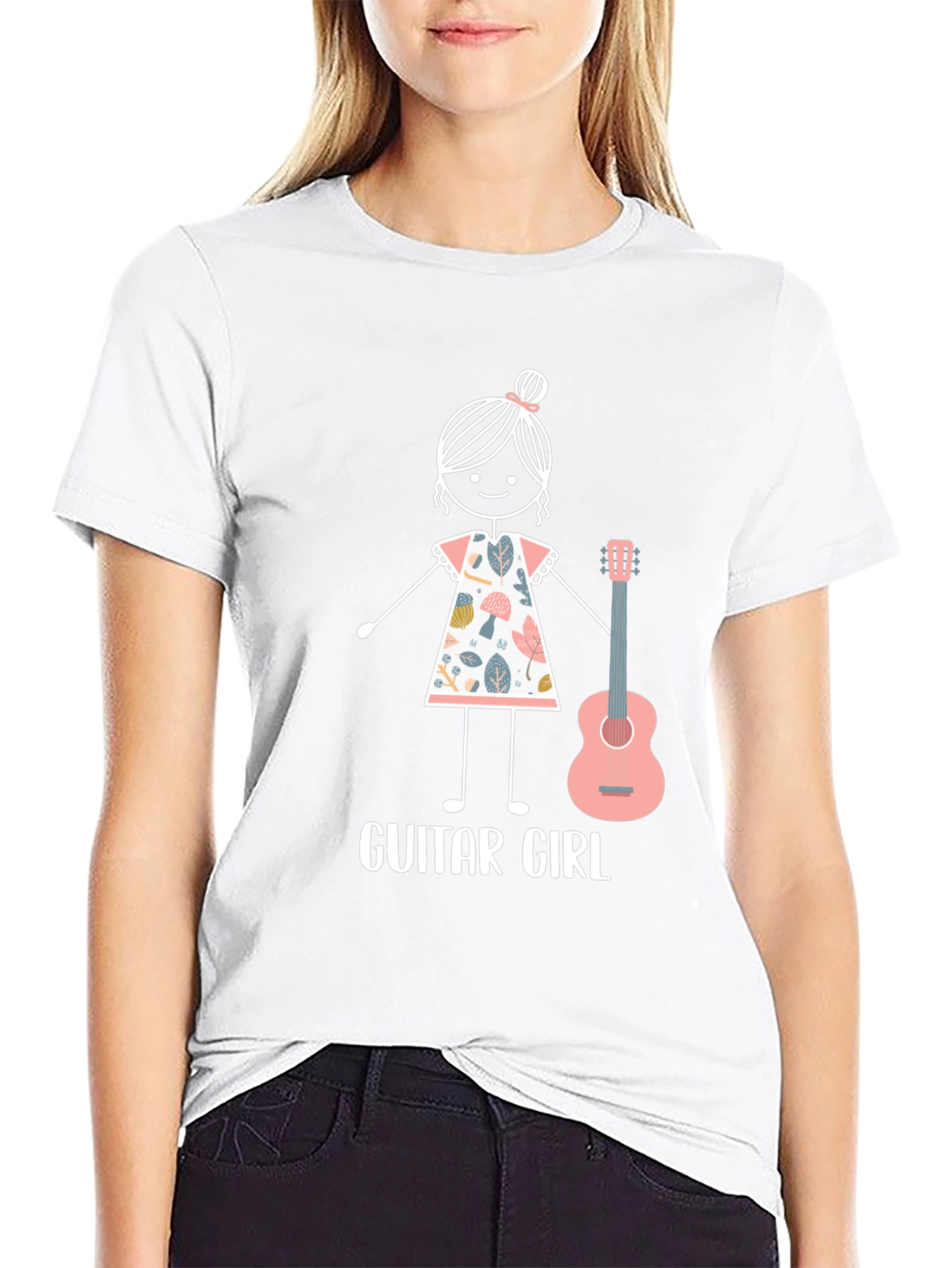 Guitar Girl Graphic Tee - Musicians Style