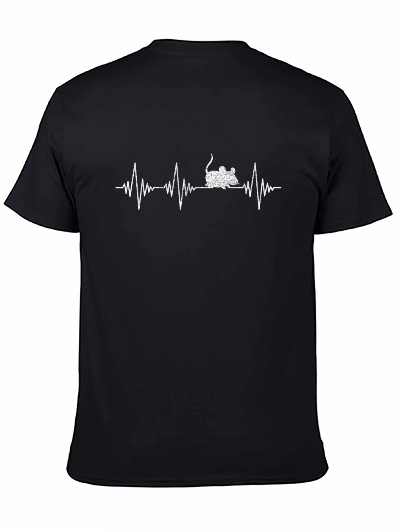 Mouse Heartbeat T-Shirt - Mens Black Graphic Tee