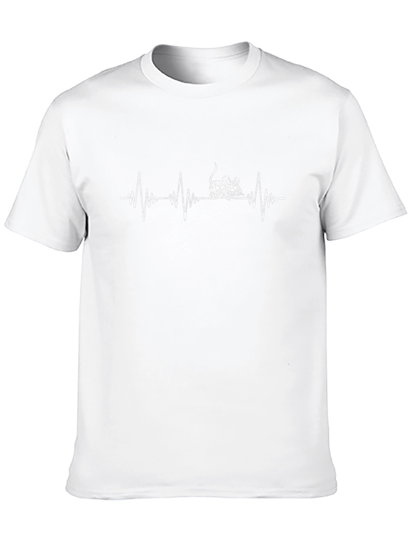 Mouse Heartbeat T-Shirt - Mens Black Graphic Tee