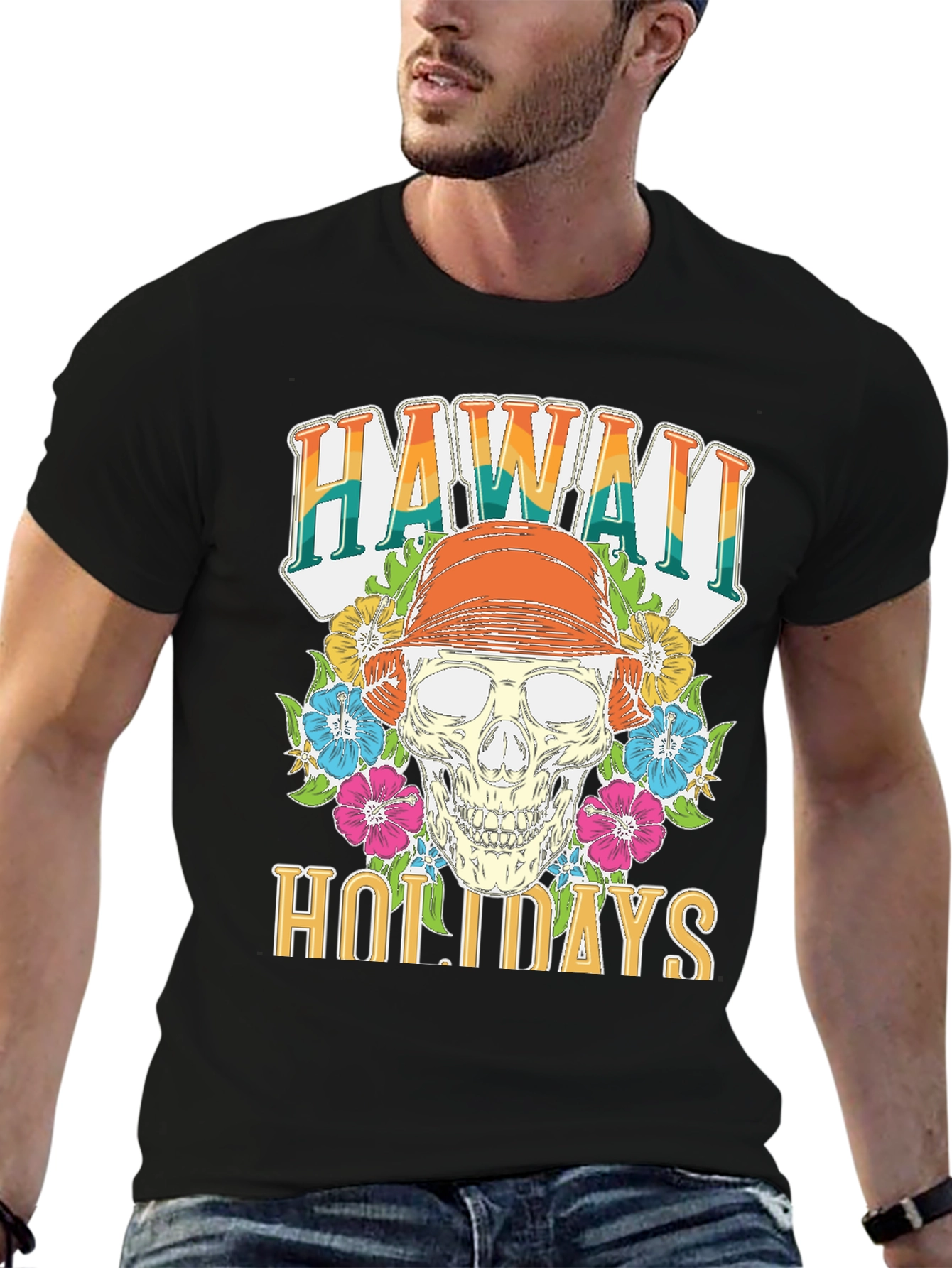 Hawaii Holidays Skull T-Shirt