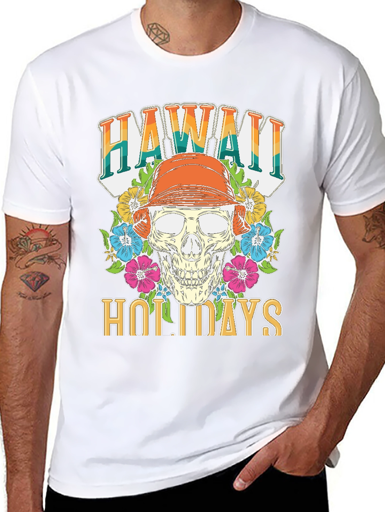 Hawaii Holidays Skull T-Shirt