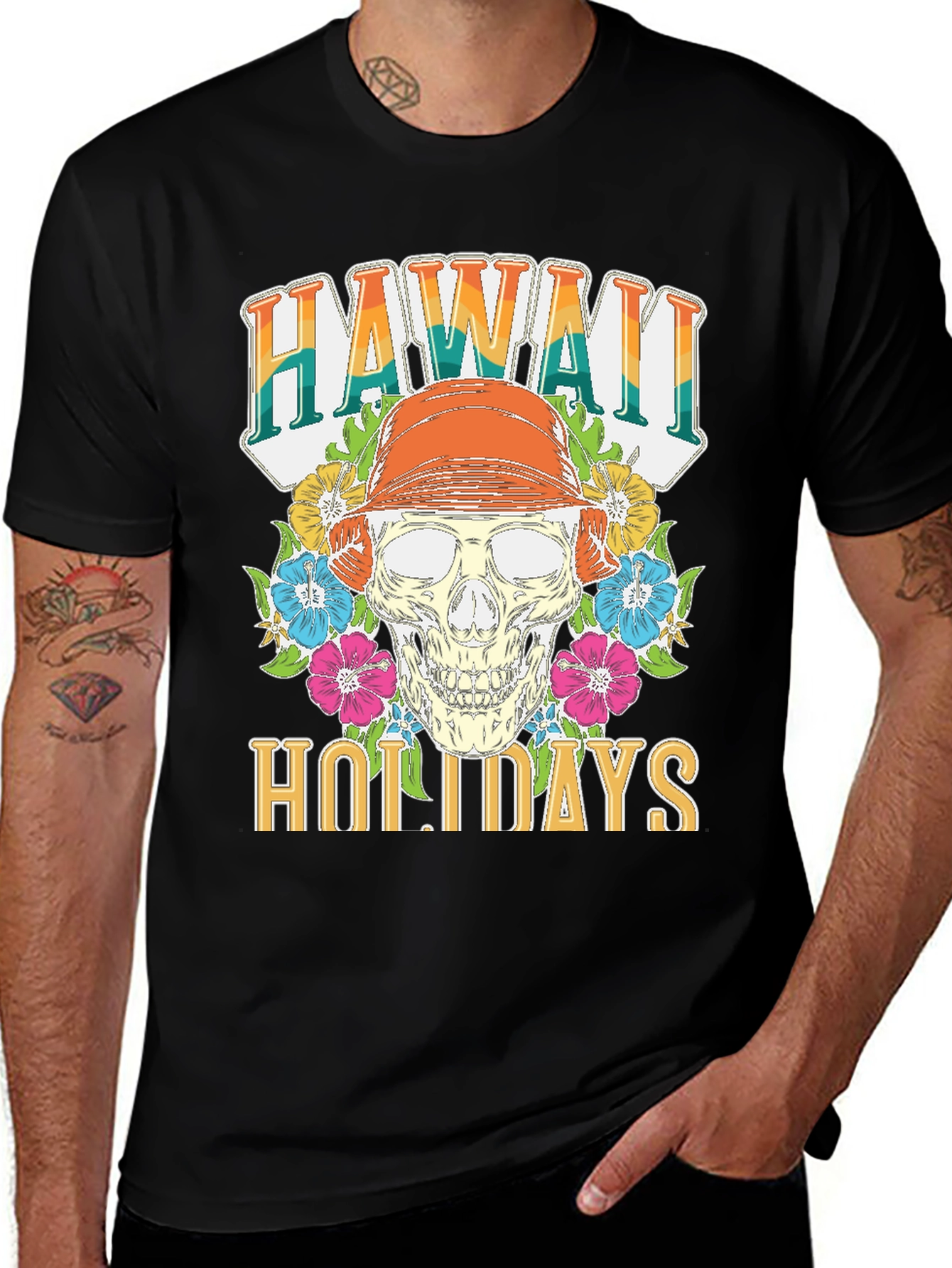 Hawaii Holidays Skull T-Shirt