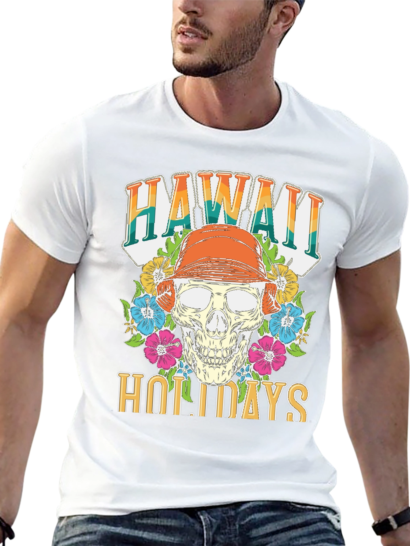 Hawaii Holidays Skull T-Shirt