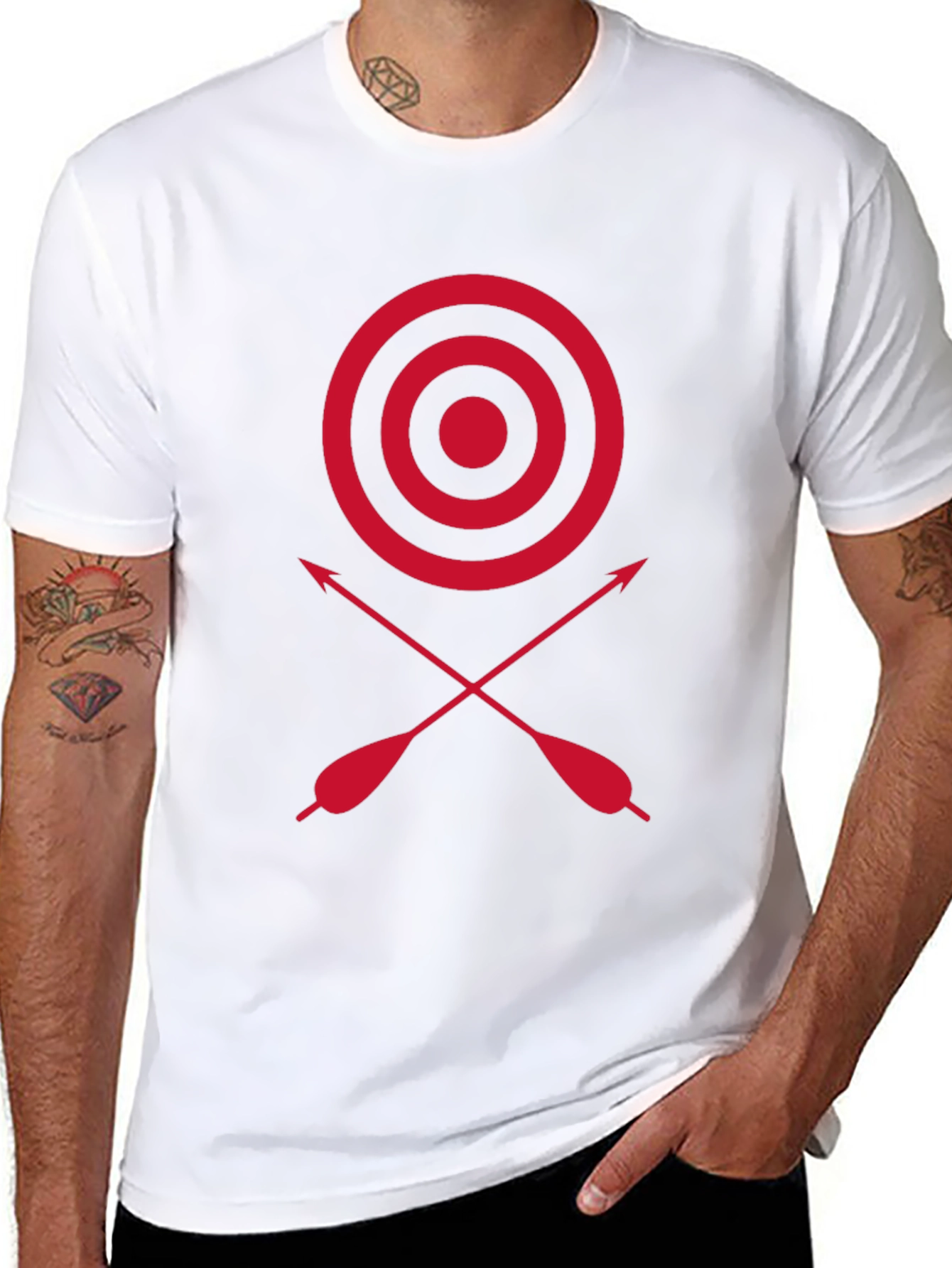 Archery Target Tee - Red Bullseye Design