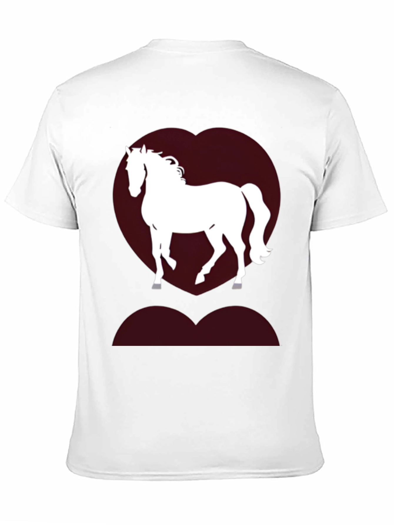 Horse Love Heart T-Shirt - Black