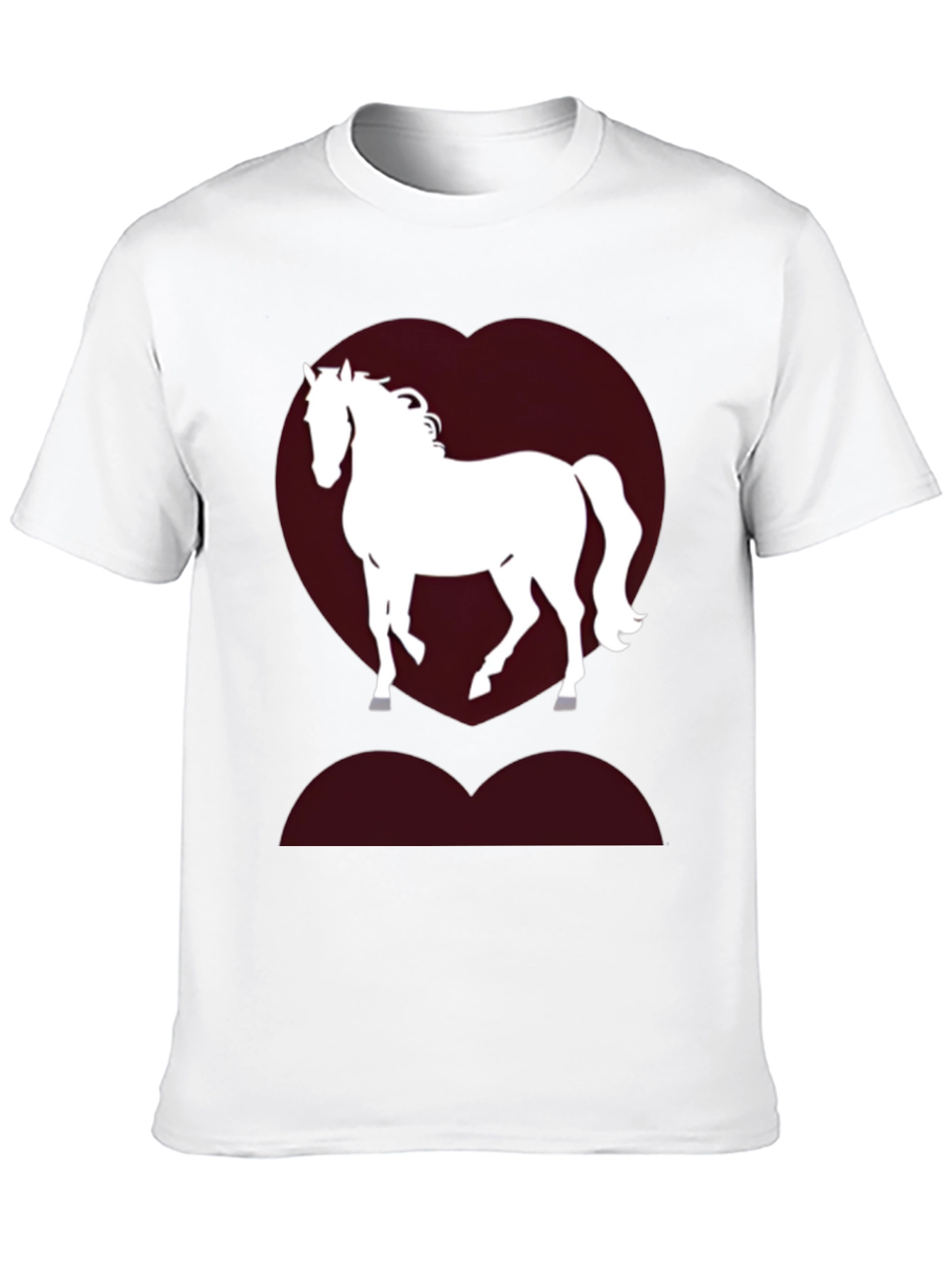 Horse Love Heart T-Shirt - Black