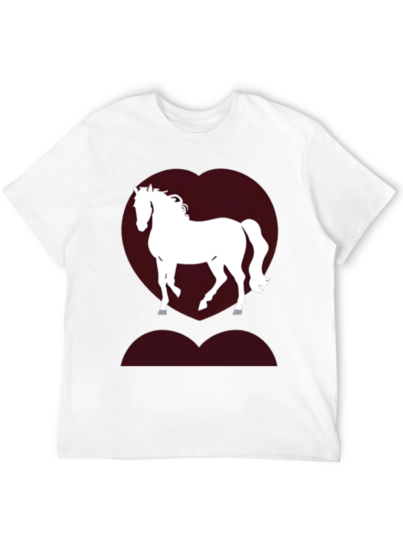 Horse Love Heart T-Shirt - Black