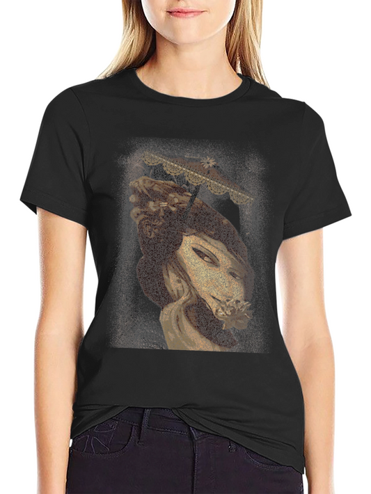 Golden Woman Graphic Tee - Unique Art Print