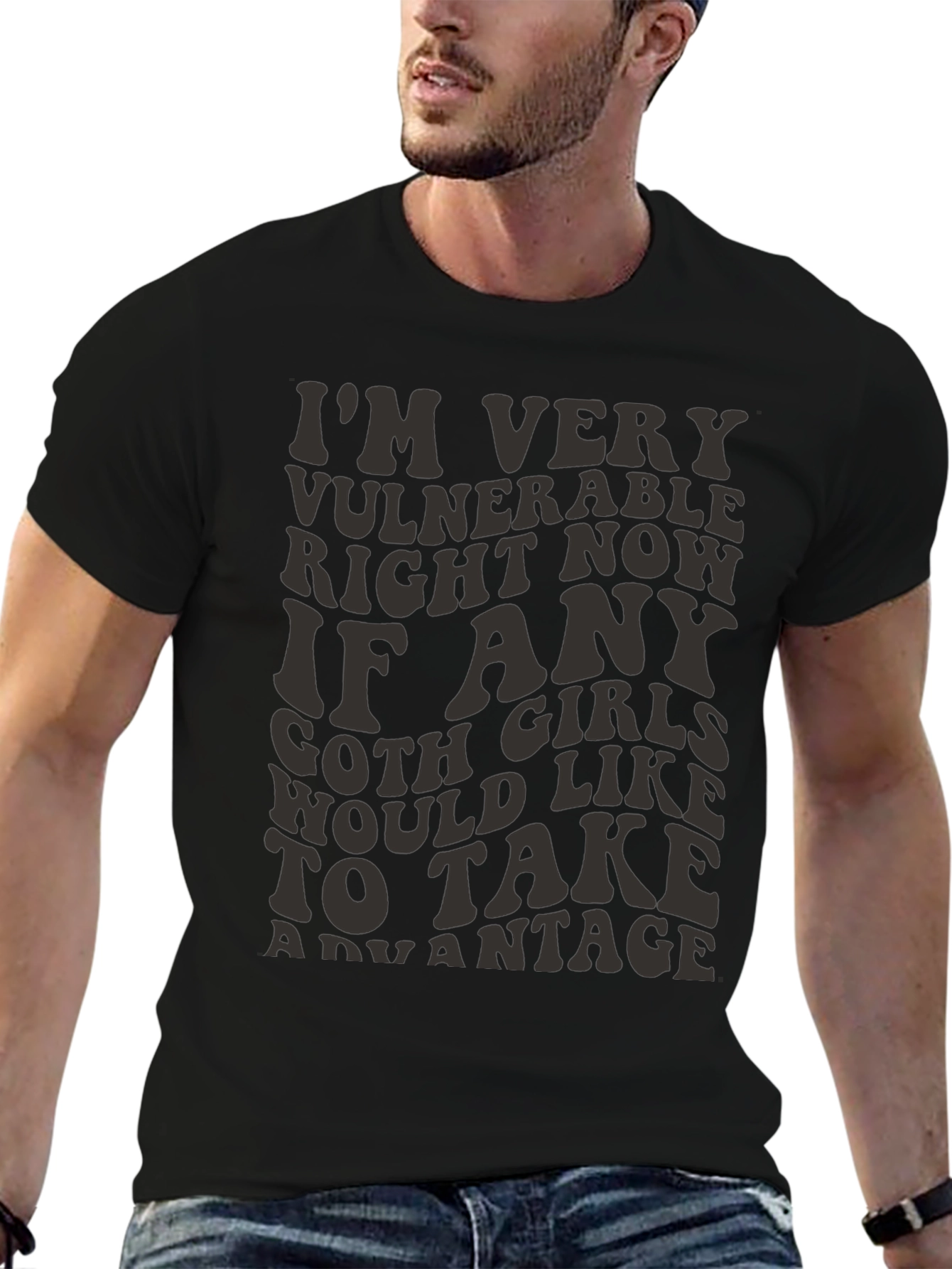 Vulnerable Goth Girls T-Shirt - Funny Graphic Tee