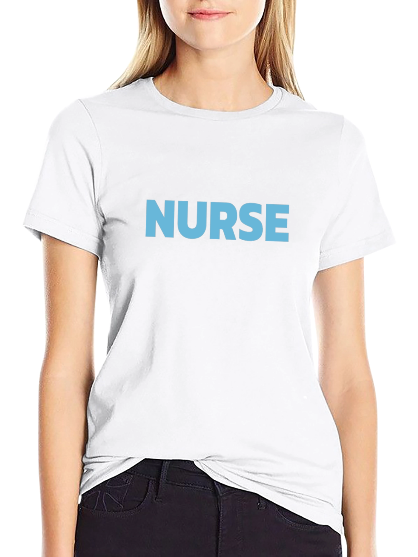 Nurse T-Shirt - Black Crew Neck Tee