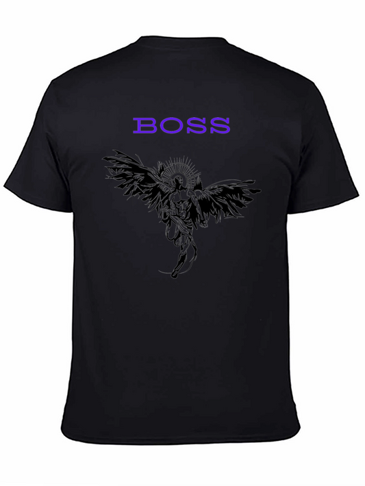 Boss Angel Graphic T-Shirt - Black