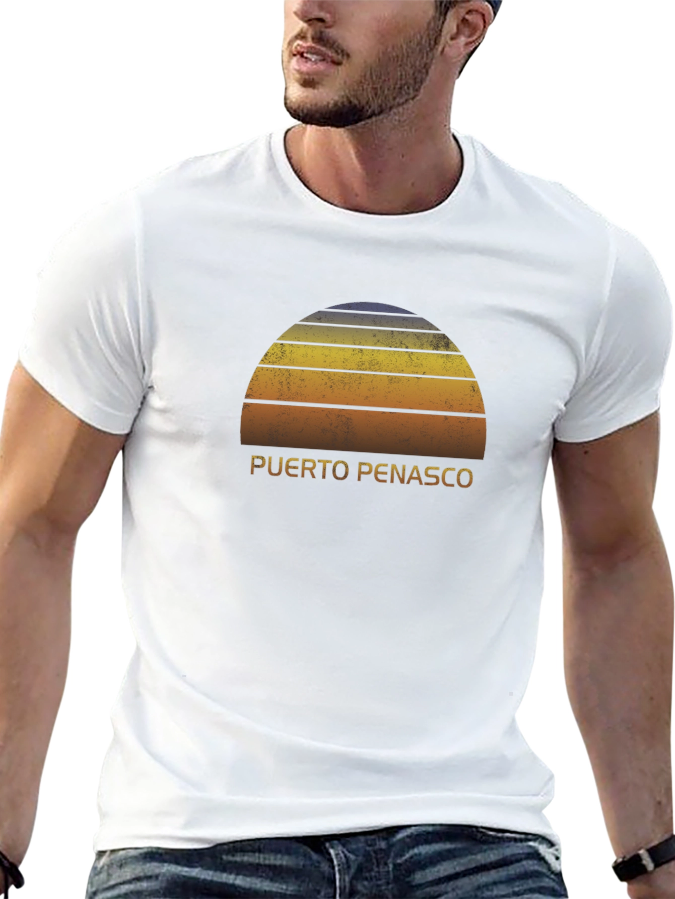 Puerto Penasco Retro Sunset Graphic T-Shirt