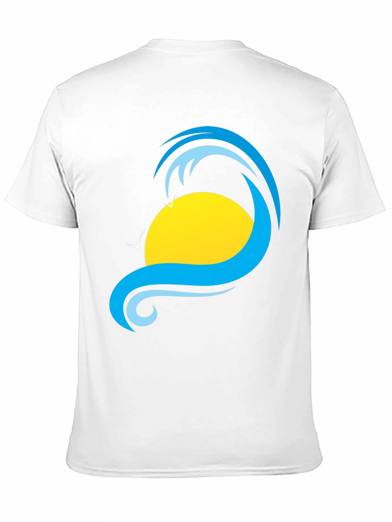Wave & Sun Graphic Tee - Black T-Shirt