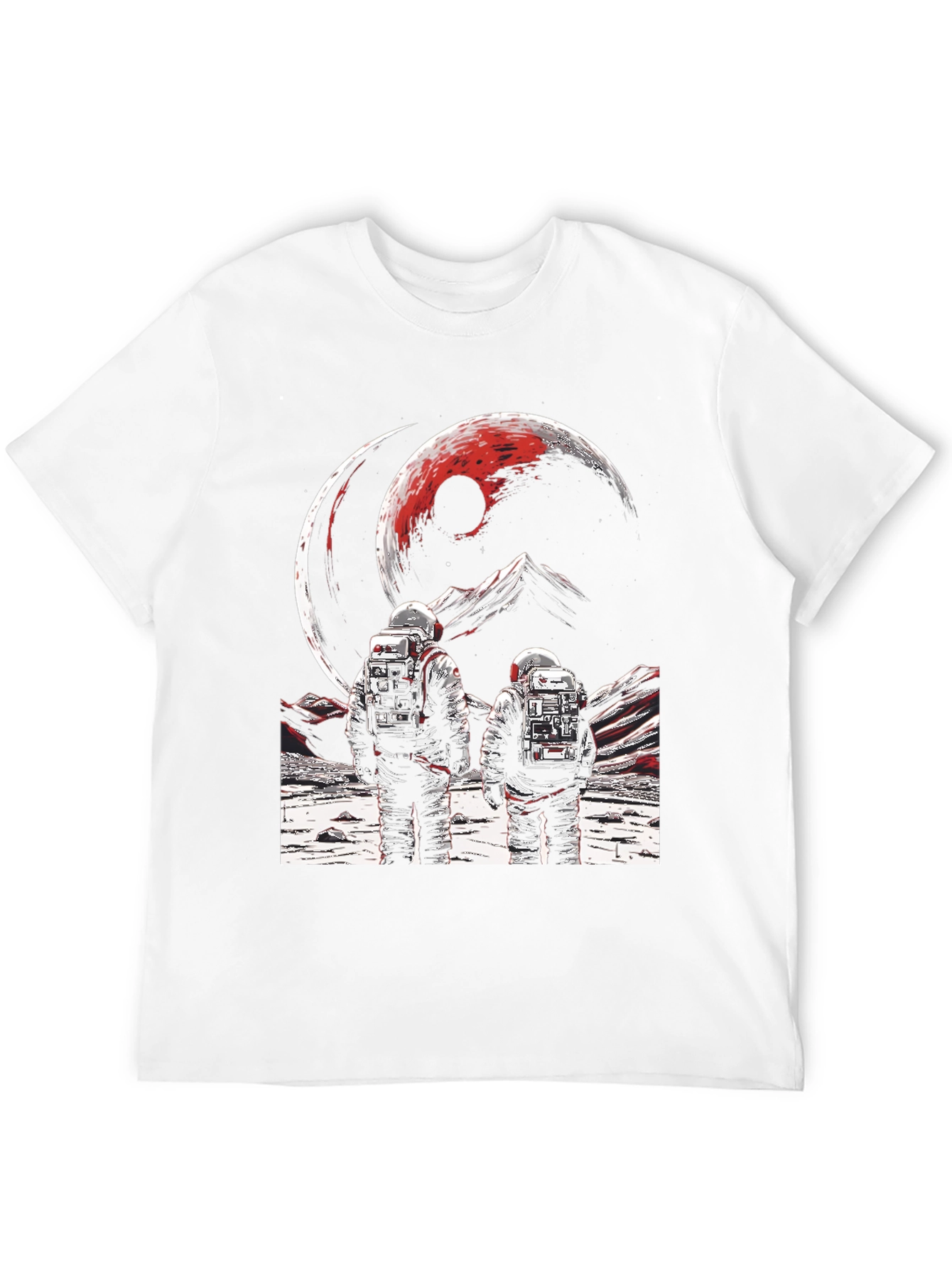 Astronauts on Distant Planet Graphic Tee