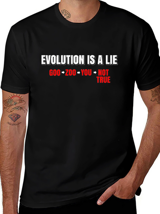 Evolution Is A Lie Graphic Tee - Black