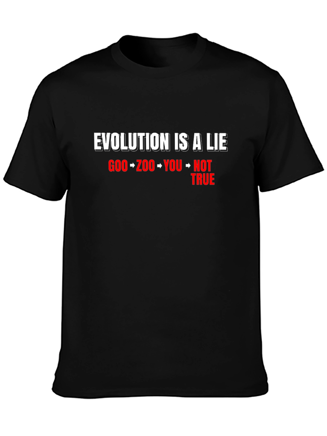 Evolution Is A Lie Graphic Tee - Black
