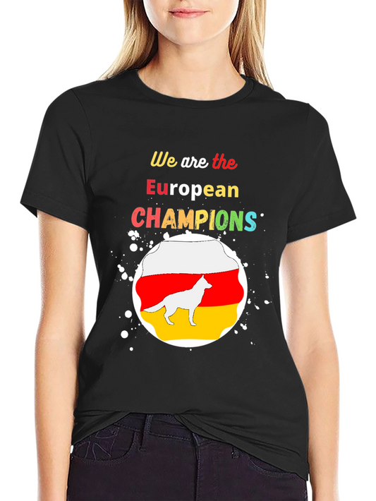 European Champions T-Shirt German Shepherd Graphic Tee