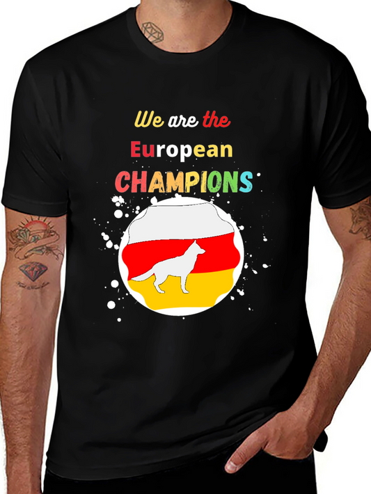 European Champions T-Shirt German Shepherd Graphic Tee