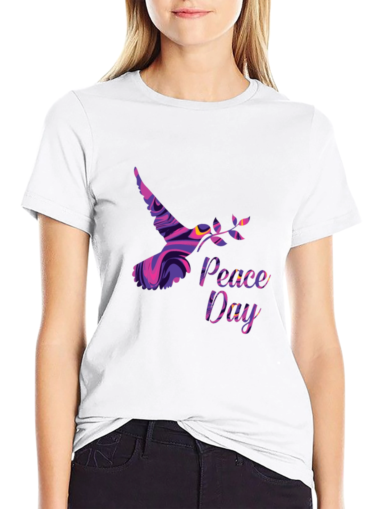 Peace Day Dove Graphic T-Shirt