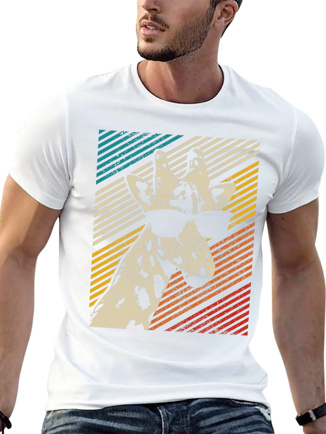 Cool Giraffe Retro Style T-Shirt