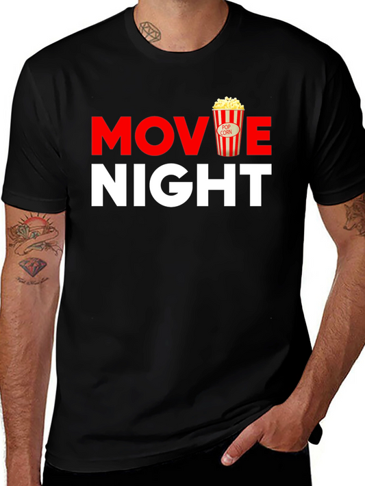 Movie Night T-Shirt - Popcorn Graphic Tee