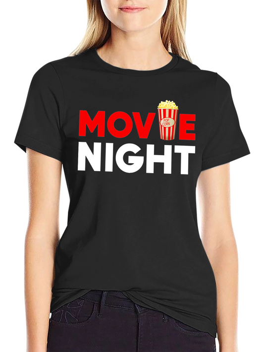 Movie Night T-Shirt - Popcorn Graphic Tee