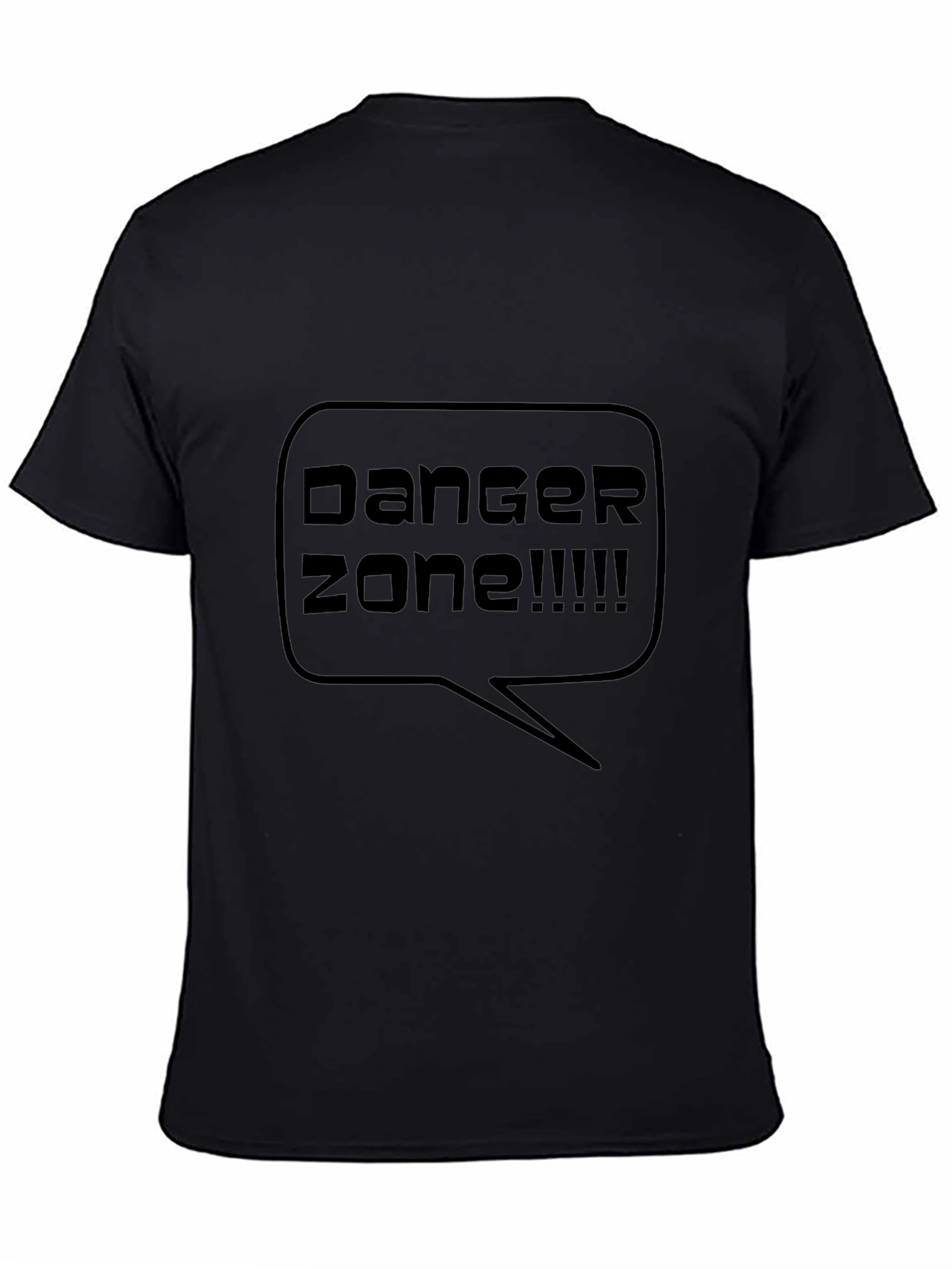 Danger Zone Graphic Tee - Black Cotton T-Shirt