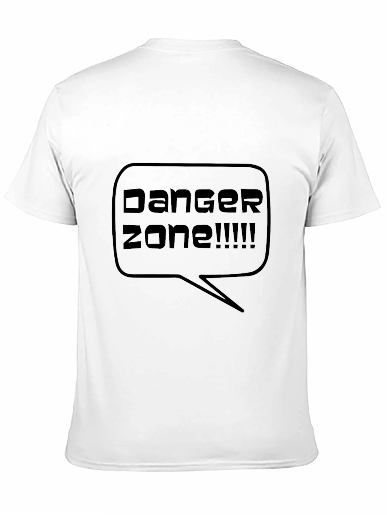 Danger Zone Graphic Tee - Black Cotton T-Shirt