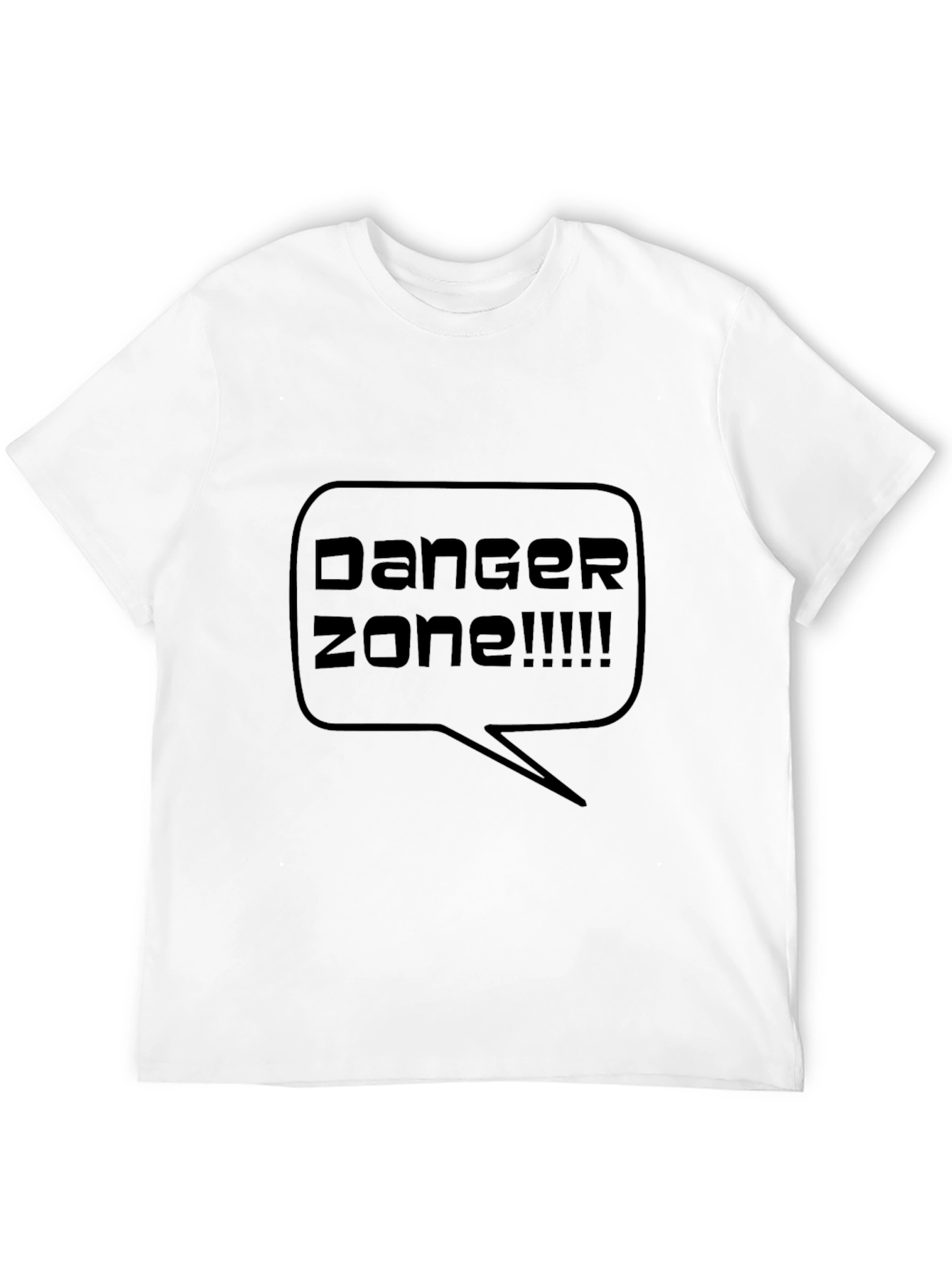 Danger Zone Graphic Tee - Black Cotton T-Shirt