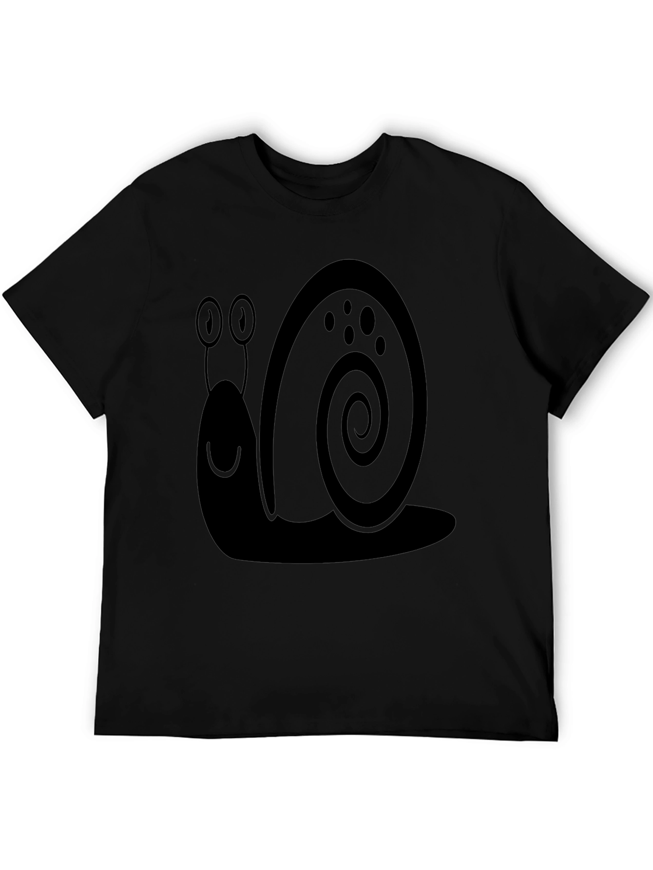 Snail Graphic Tee - Mens Black Cotton T-Shirt