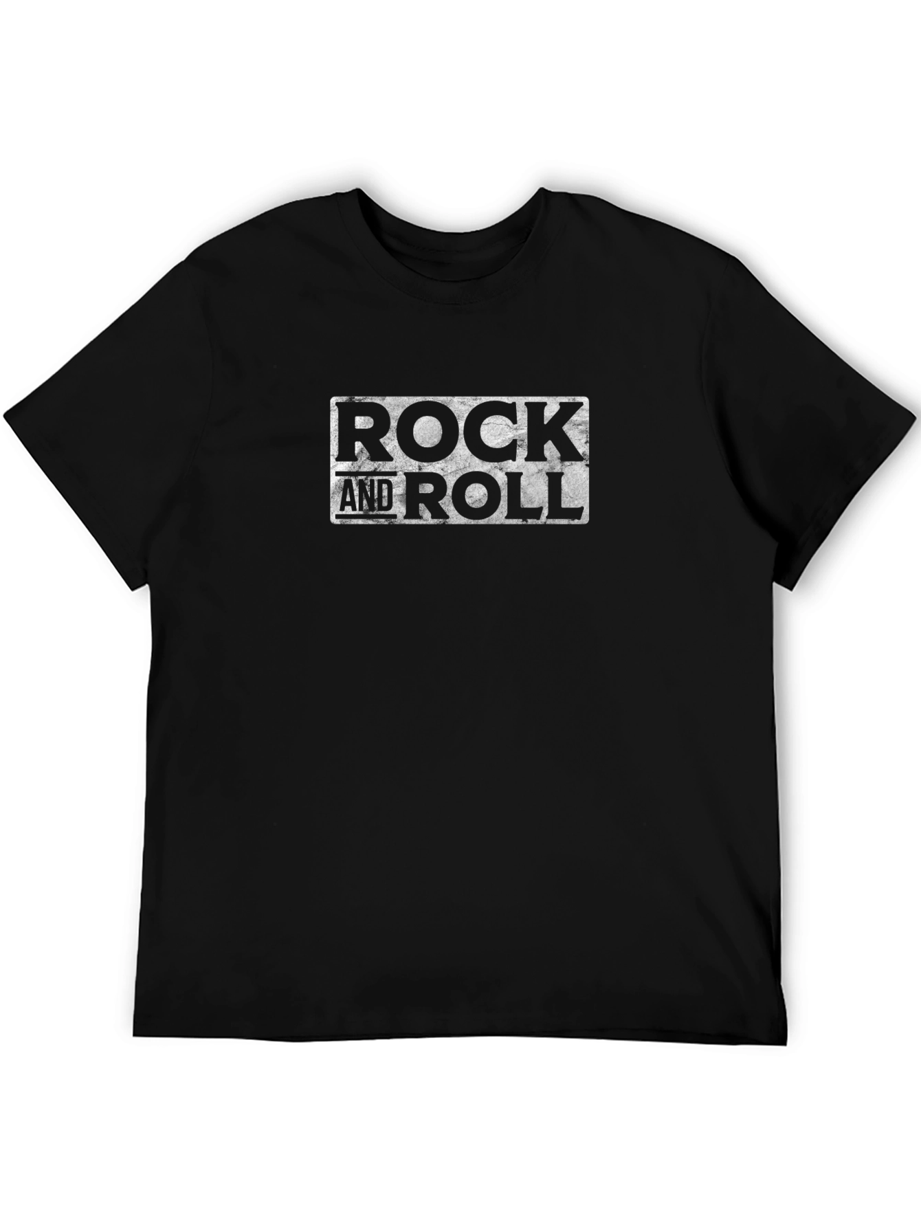 Rock and Roll Black Graphic T-Shirt