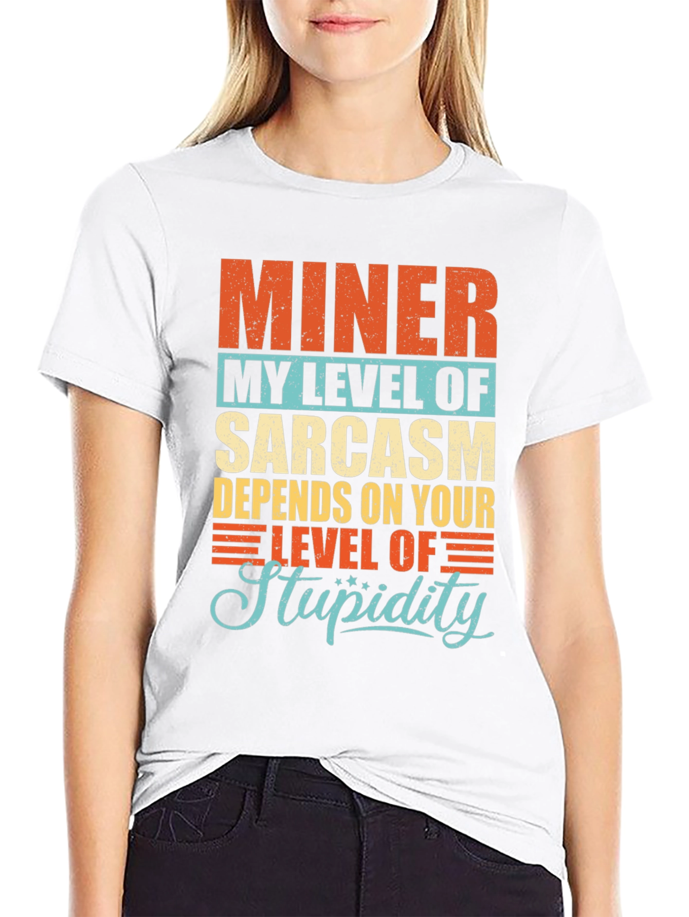 Miner Sarcasm Level Mens Graphic T-Shirt