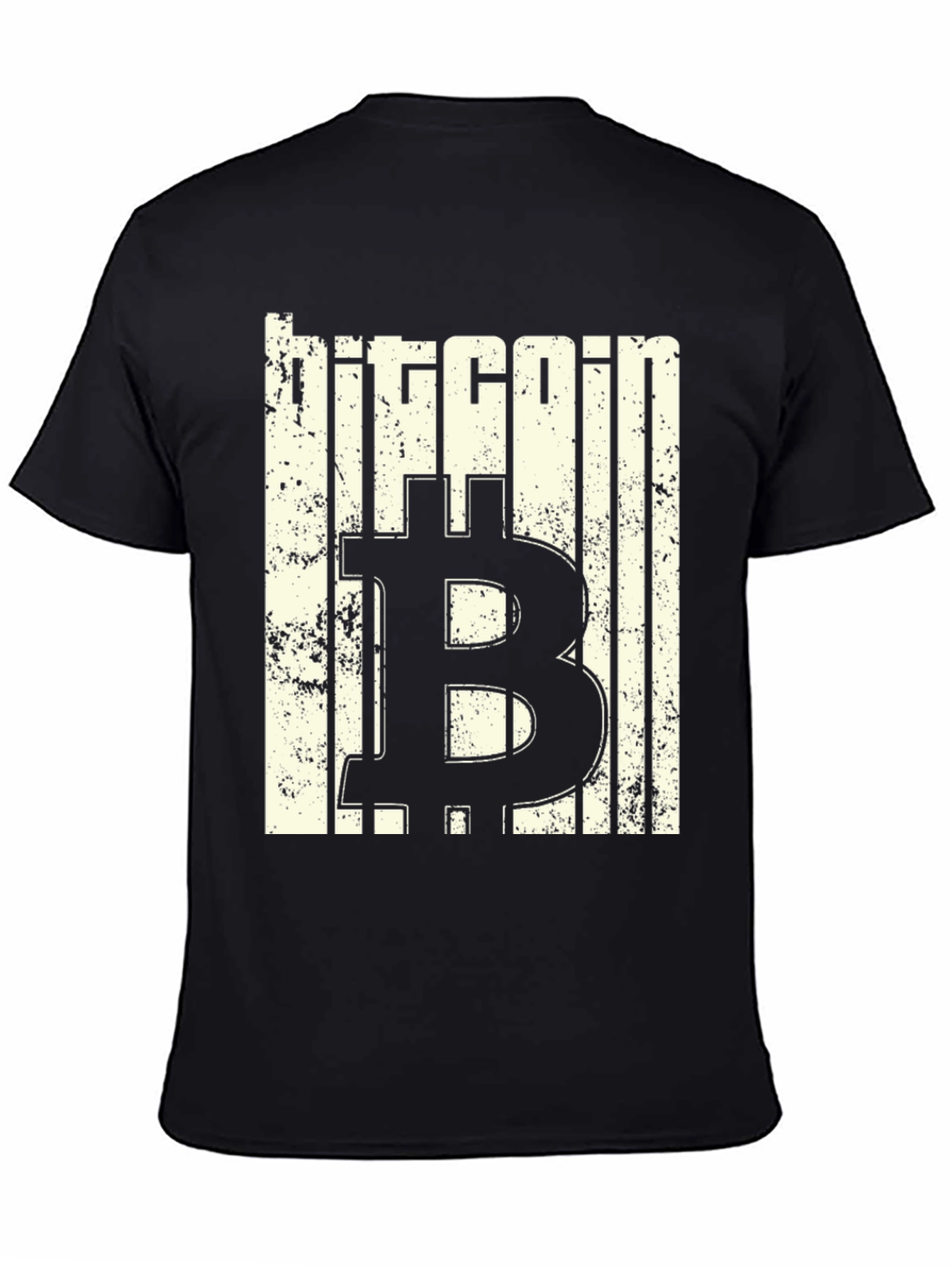 Bitcoin Graphic Print Black T-Shirt