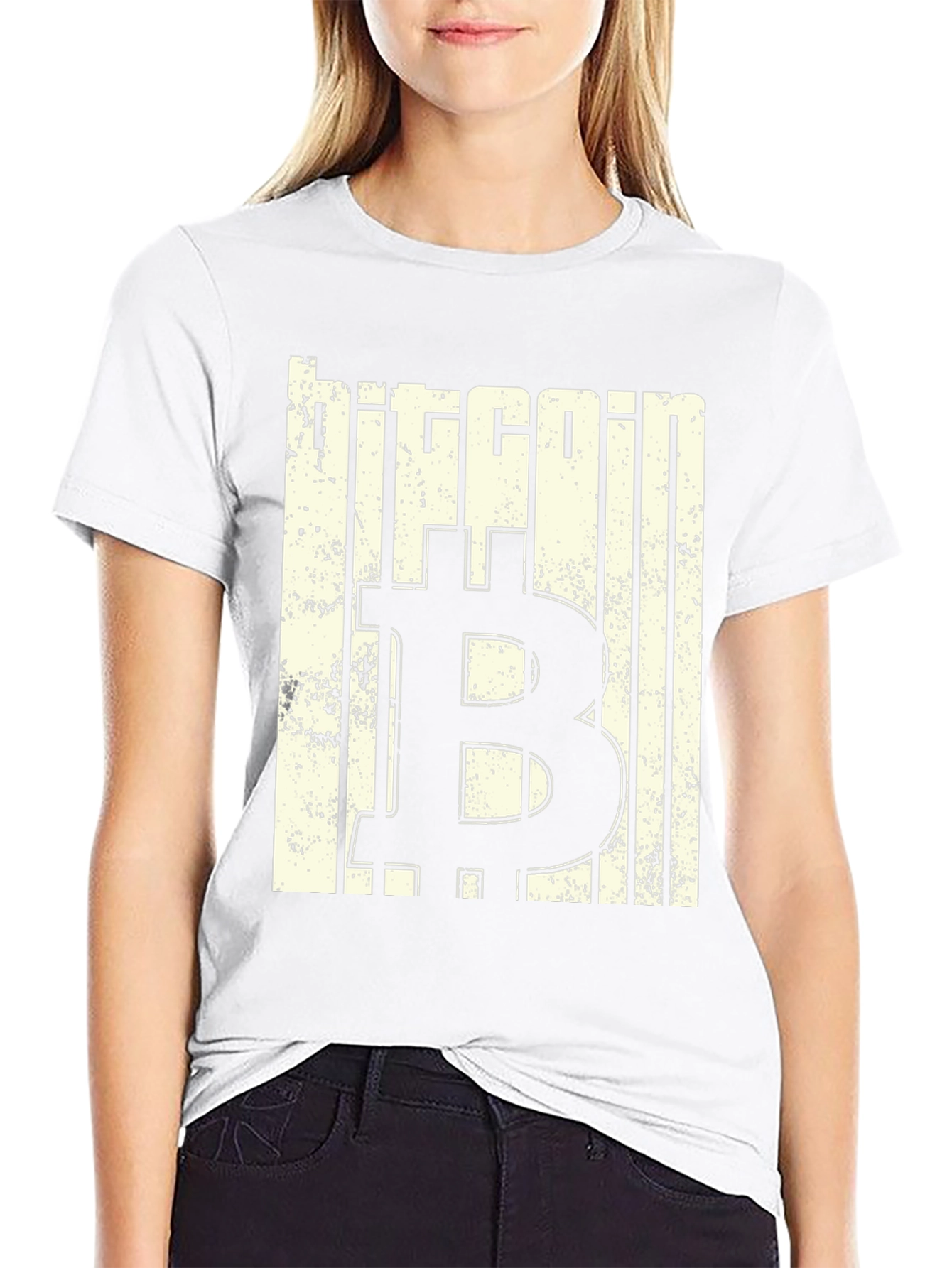 Bitcoin Graphic Print Black T-Shirt