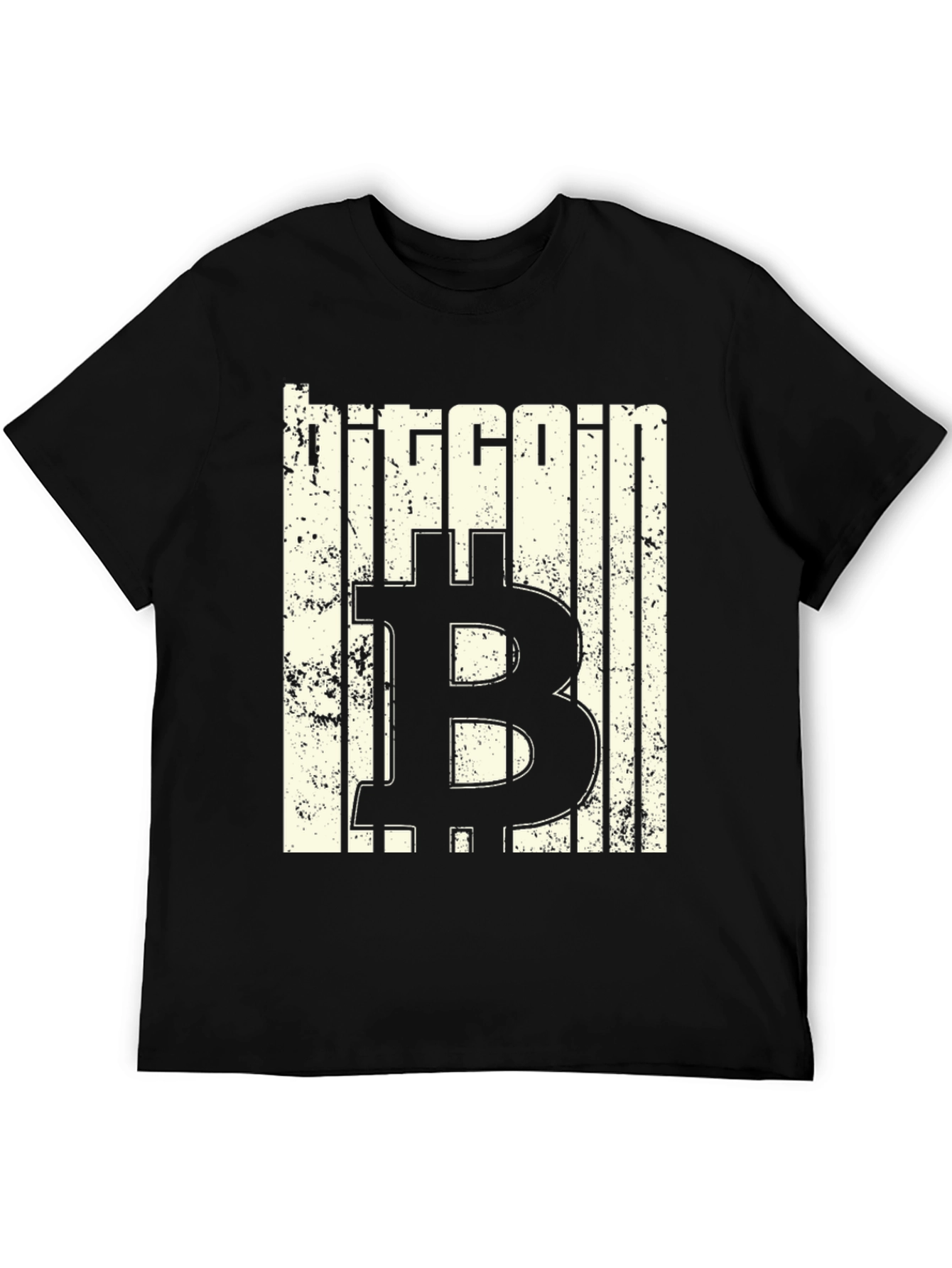 Bitcoin Graphic Print Black T-Shirt
