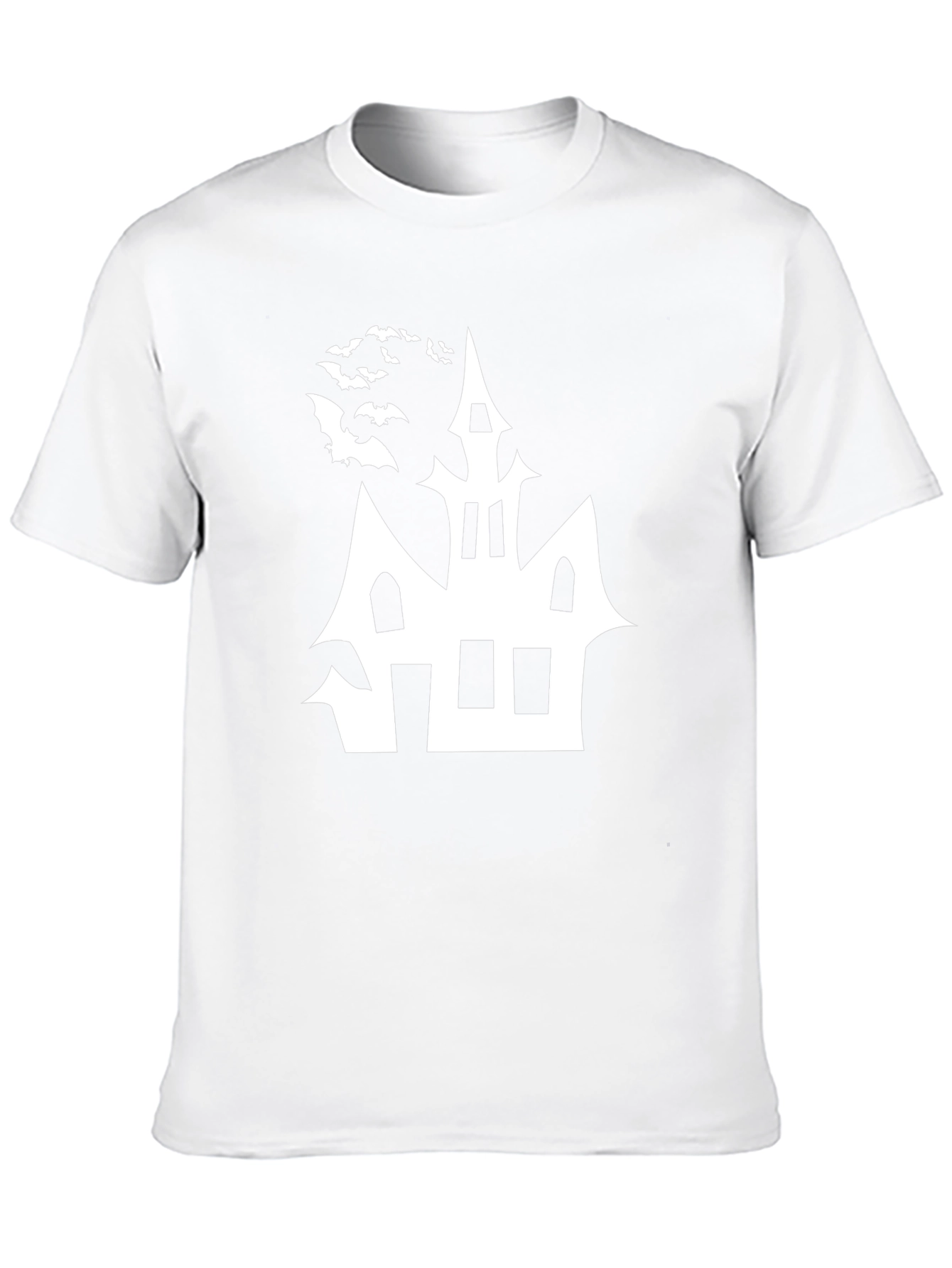 Spooky Haunted House Halloween T-Shirt - Black